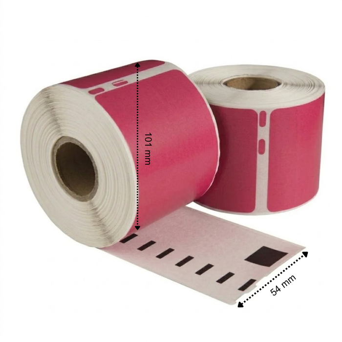 Dymo 99014 Rosa kompatible Etiketten, 101 mm x 54 mm, 220 Etiketten, permanent