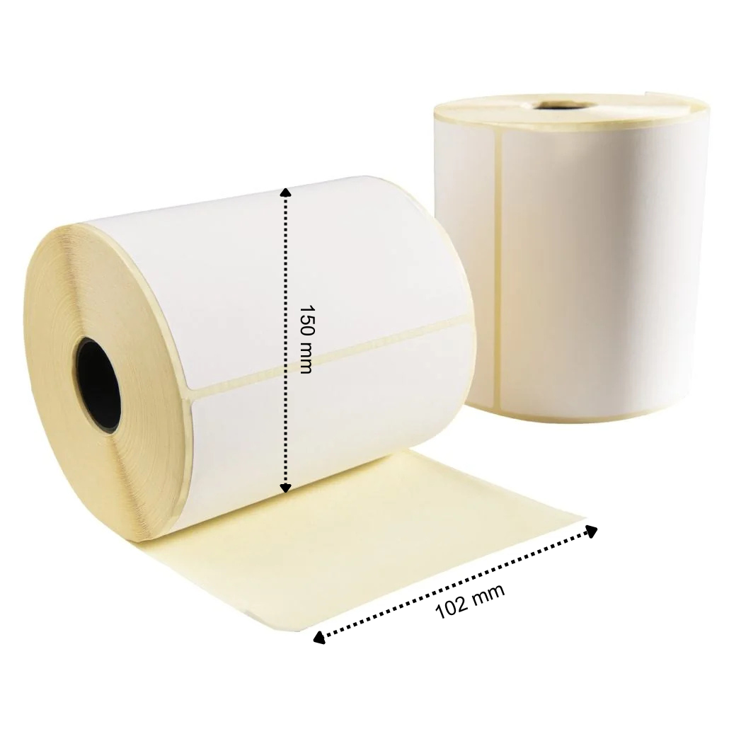 UPS-Versandetiketten, 102 mm x 150 mm, 300 Etiketten pro Rolle, Kern 25 mm, weiß, Thermal ECO, permanent