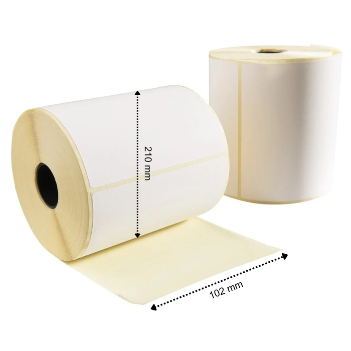 DHL-Versandetiketten, 102 mm x 210 mm, 210 Etiketten pro Rolle, Kern 25 mm, weiß, Thermal ECO, permanent