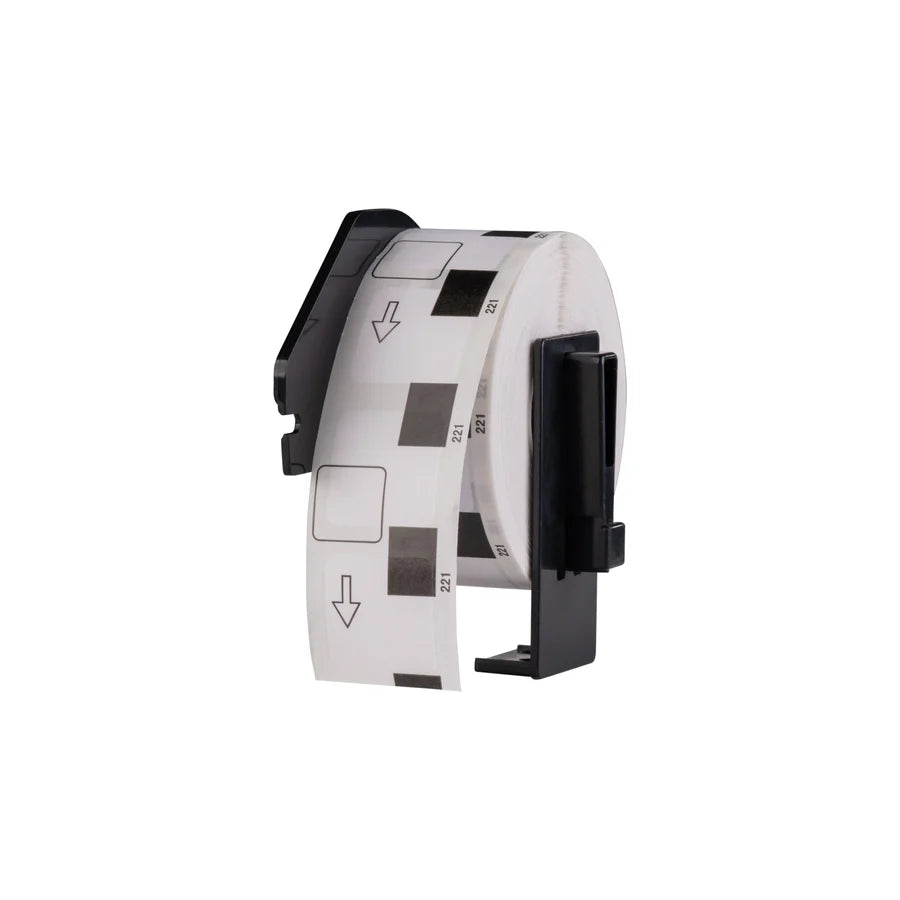 Brother DK-11204 kompatible Etiketten, 17 mm x 54 mm, 400 Etiketten pro Rolle, inkl. Brother-Halter, permanent klebend