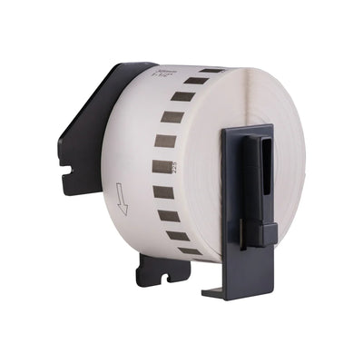 Brother DK-11208 kompatible Etiketten, 38 mm x 90 mm, 400 Etiketten pro Rolle, inkl. Brother-Halter, permanent