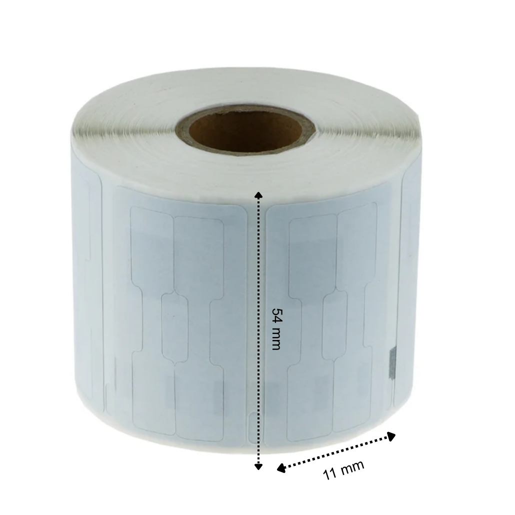 Dymo 11351 / S0722510 PP – Kunststoff – kompatible Etiketten, 54 mm x 11 mm, 1500 Etiketten pro Rolle, weiß, permanent