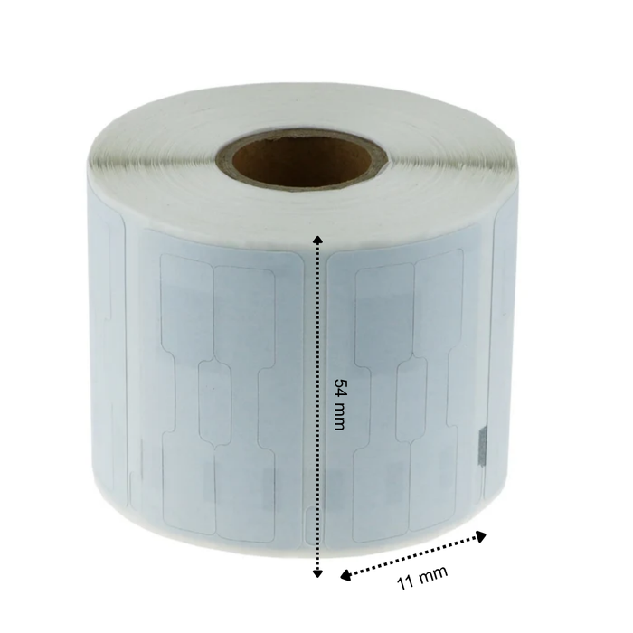 Dymo 11351 / S0722510 PP – Kunststoff – kompatible Etiketten, 54 mm x 11 mm, 1500 Etiketten pro Rolle, weiß, permanent