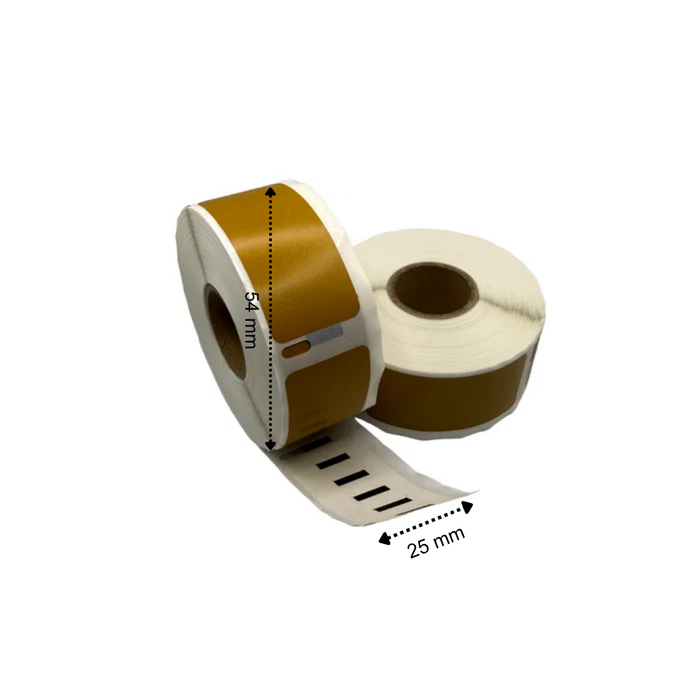 Dymo 11352 Kompatible Etiketten 54x25 mm 500 Etiketten pro Rolle Gold Permanent für Etikettendrucker