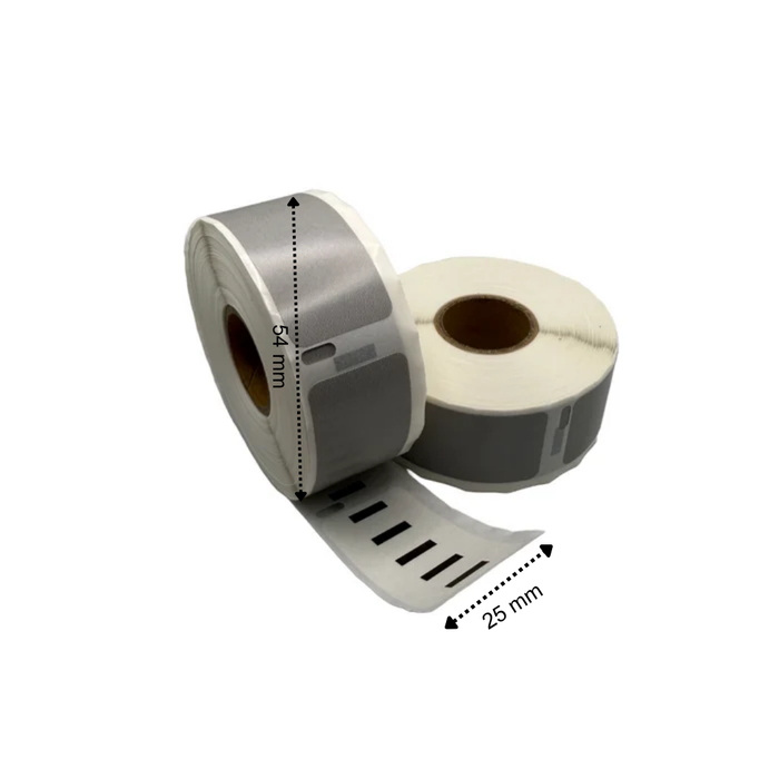 Dymo 11352 Etiketten 54x25 mm 500 Etiketten pro Rolle Silber Permanent