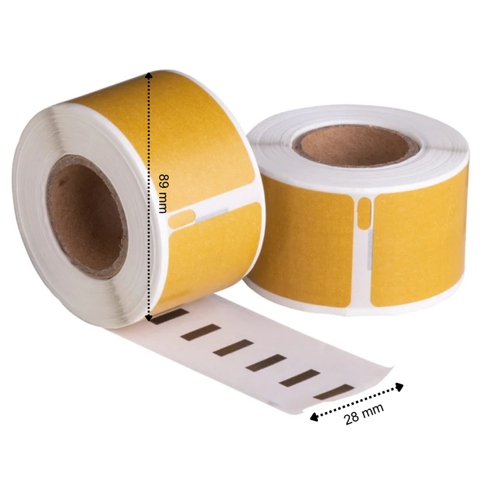 Dymo 99010 Gold-kompatible Etiketten, 89 mm x 28 mm, 130 Etiketten, permanent