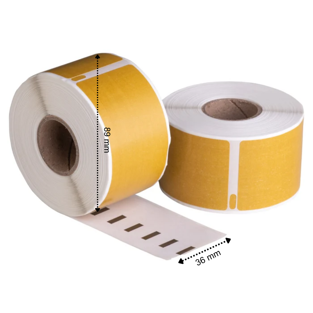 Dymo 99012 Gold-kompatible Etiketten, 89 mm x 36 mm, 260 Etiketten, permanent