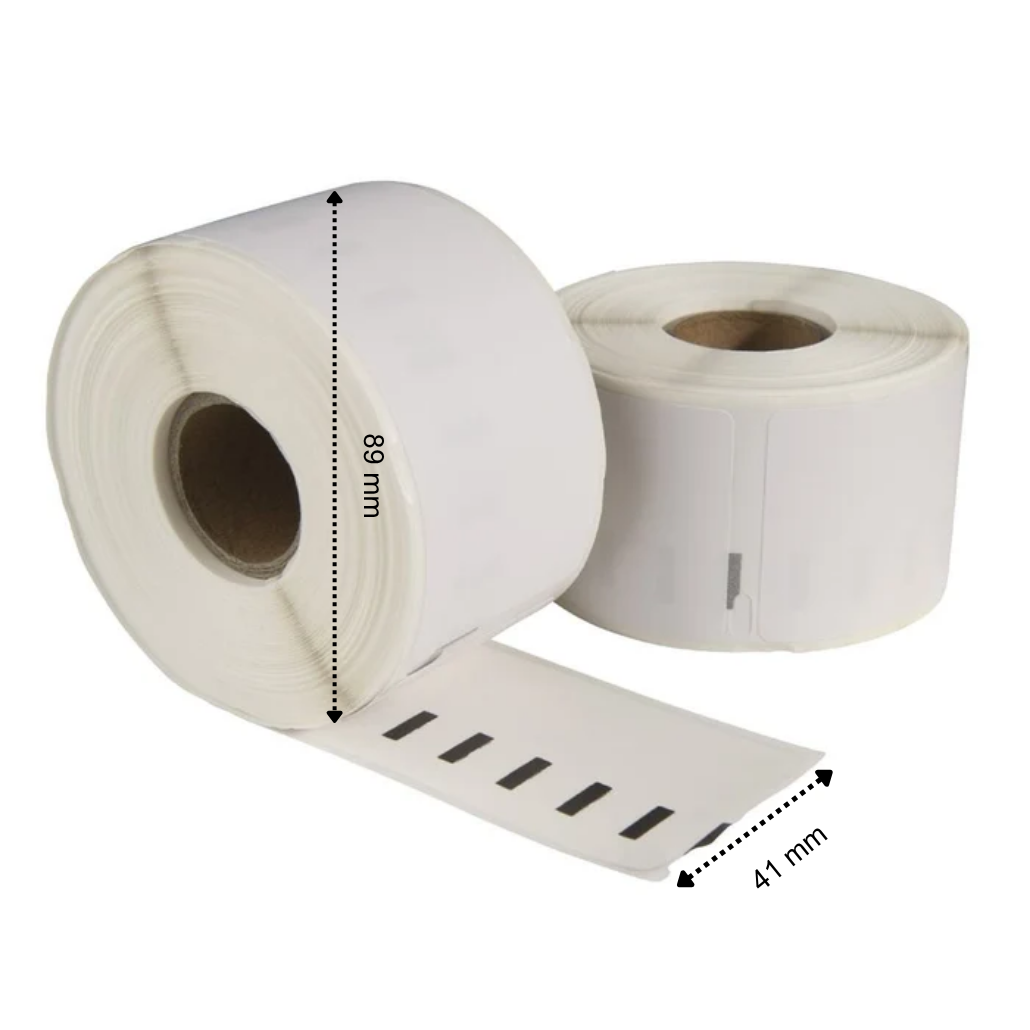 Dymo 11356 ablösbare / S0722560 kompatible Etiketten, 89 mm x 41 mm, 300 Etiketten pro Rolle, weiß