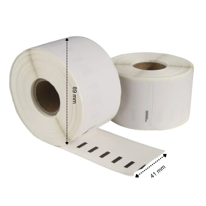 Dymo 11356 ablösbare / S0722560 kompatible Etiketten, 89 mm x 41 mm, 300 Etiketten pro Rolle, weiß