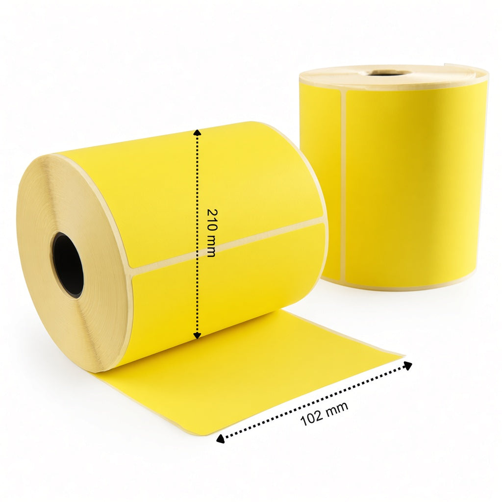 DHL-Versandetiketten, 102 mm x 210 mm, 210 Etiketten pro Rolle, Kern 25 mm, weiß, Thermal ECO, permanent