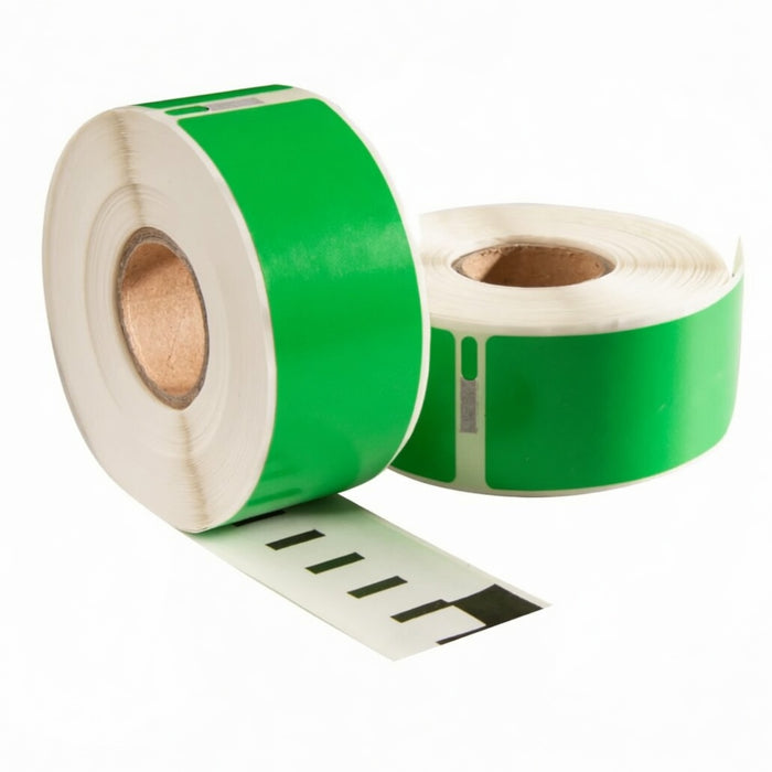 Dymo 99012 Grün kompatible Etiketten, 89 mm x 36 mm, 260 Etiketten, permanent