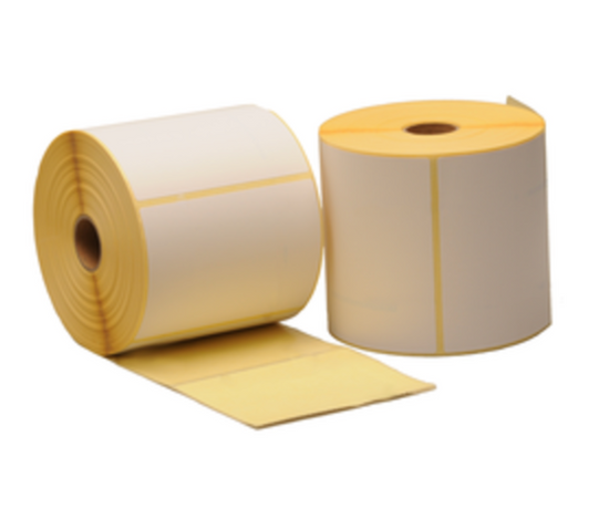 Thermoetikett, 76 mm x 51 mm, 1370 Etiketten pro Rolle, Kern 25 mm, weiß, ECO, ablösbar