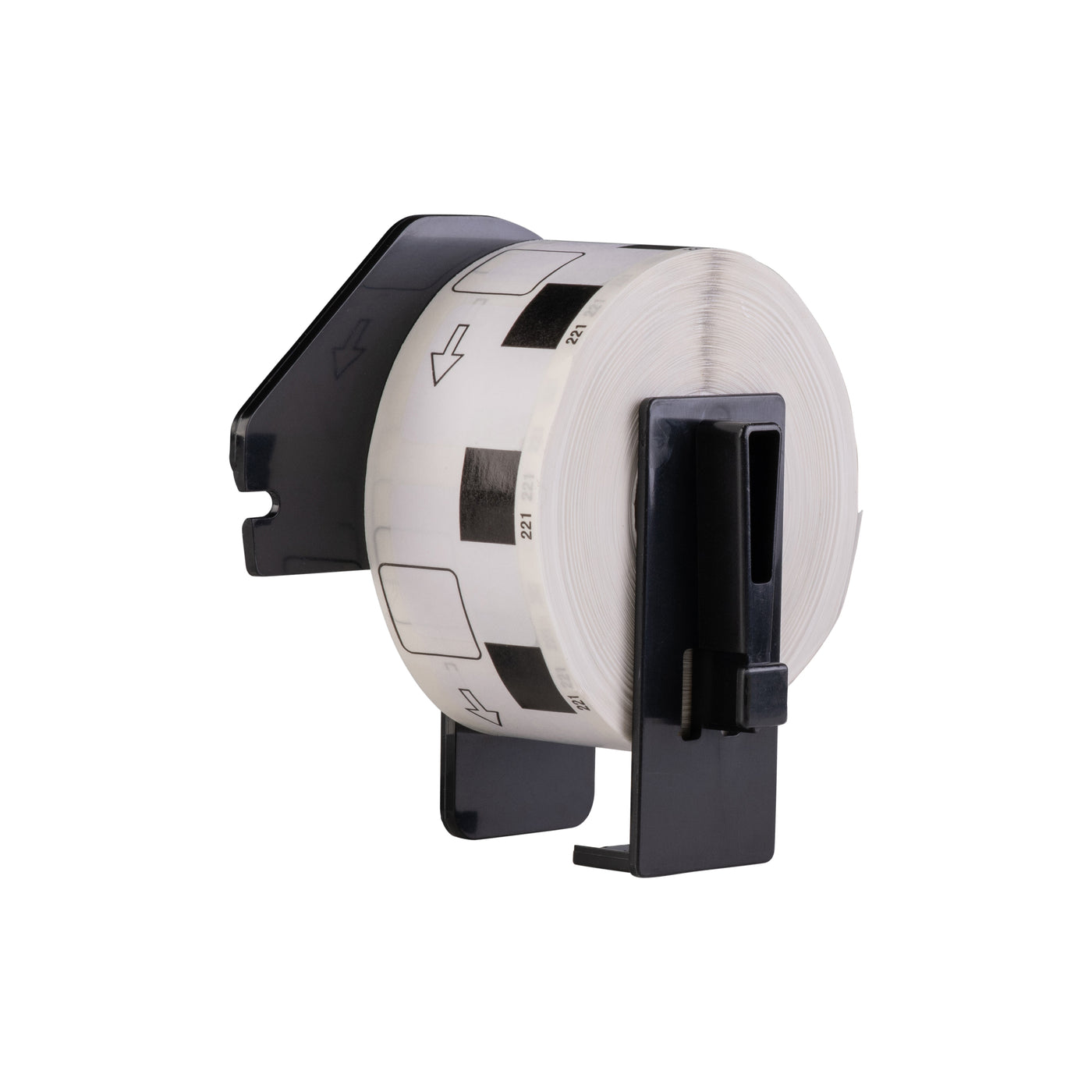 Brother DK-11221 kompatible Etiketten, 23 mm x 23 mm, 1.000 Etiketten pro Rolle, inkl. Brother-Halter, permanent