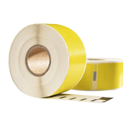 11352 / S0722520 kompatible Etiketten, 54 mm x 25 mm, 500 Etiketten pro Rolle, gelb, permanent