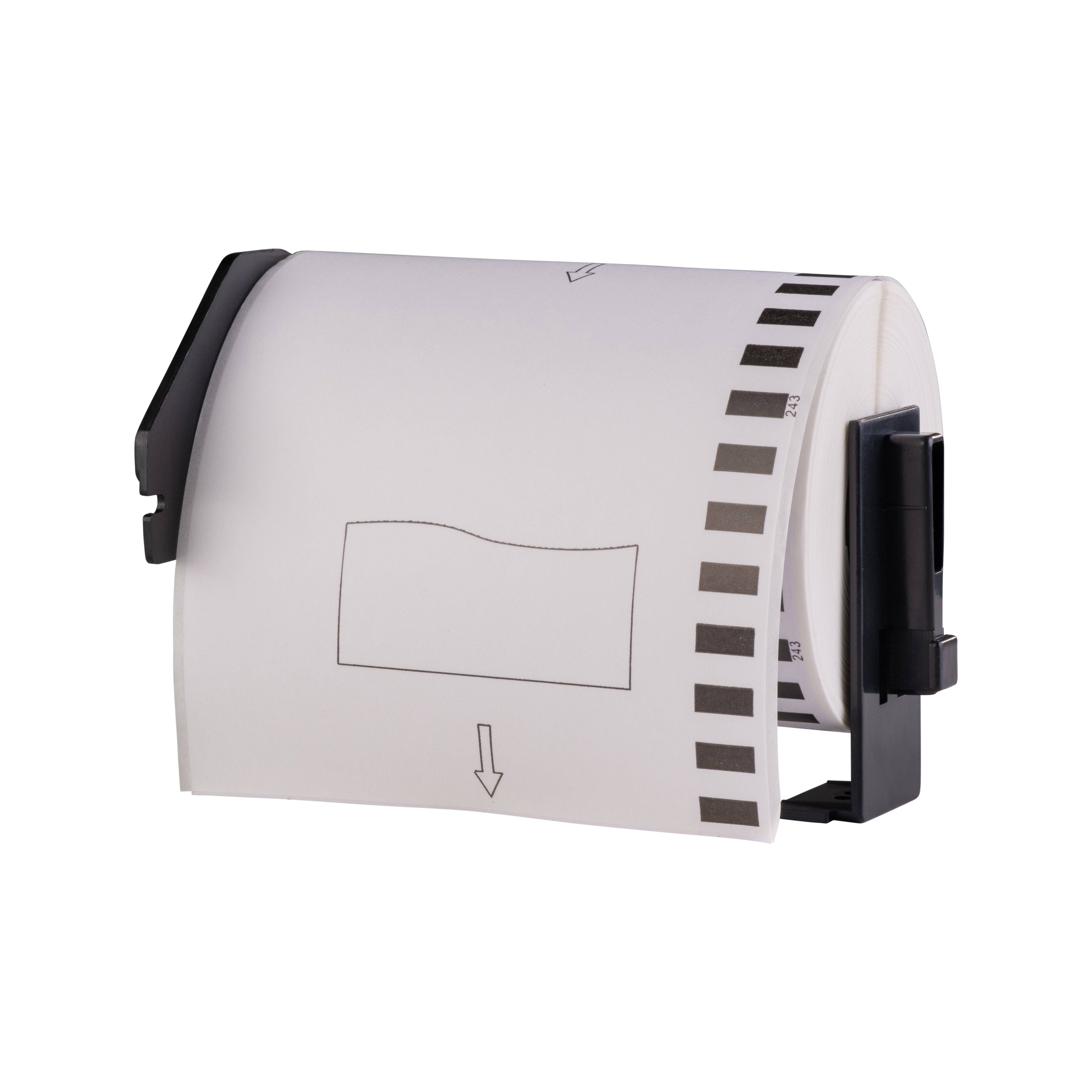 Brother DK-22243 Etiketten | 102 mm x 30,48 m | inklusive Brotherhalter ...