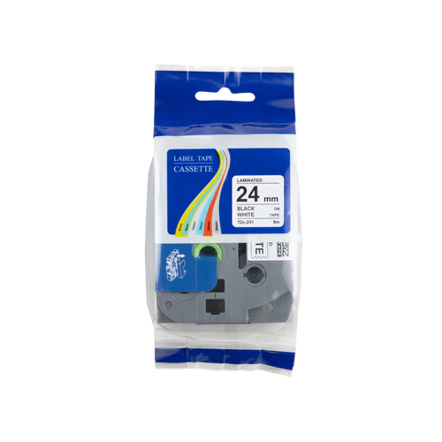 Brother kompatibles TZe-551 Klebeband schwarz auf blau 24 mm x 8 m 