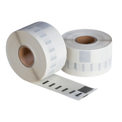 Dymo 99013 / S0722410 kompatible Etiketten, 36 mm x 89 mm, 260 Etiketten pro Rolle, transparent, permanent