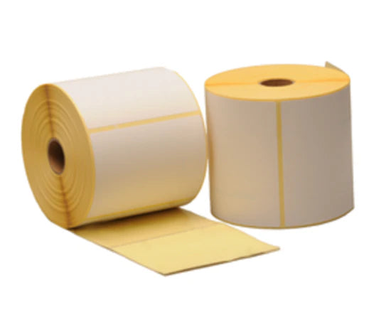 Thermoetikett, 70 mm x 50 mm, 1000 Etiketten pro Rolle, Kern 25 mm, weiß, ECO, permanent