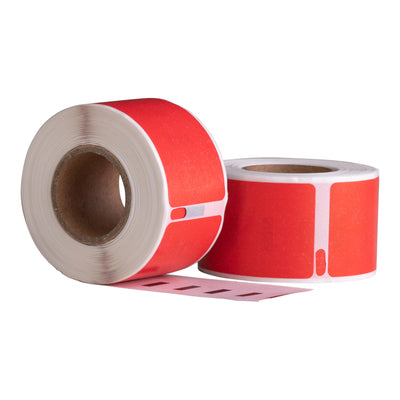 Dymo 99010 Red kompatible Etiketten, 89 mm x 28 mm, 130 Etiketten, permanent