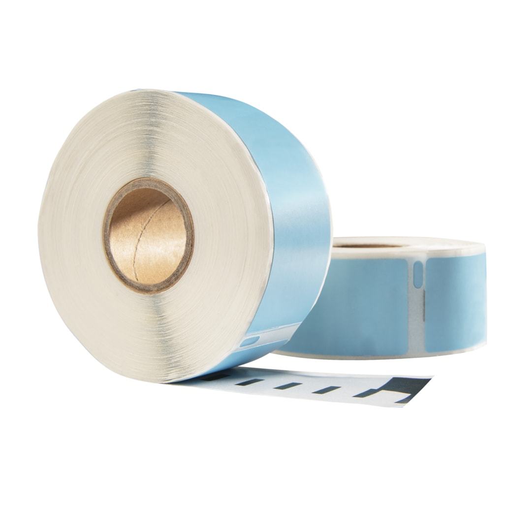 Dymo 99010 Blau kompatible Etiketten, 89 mm x 28 mm, 260 Etiketten, permanent