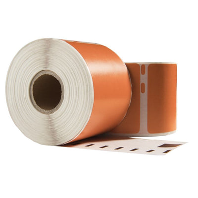 Dymo 99014 Orange kompatible Etiketten, 101 mm x 54 mm, 220 Etiketten, permanent