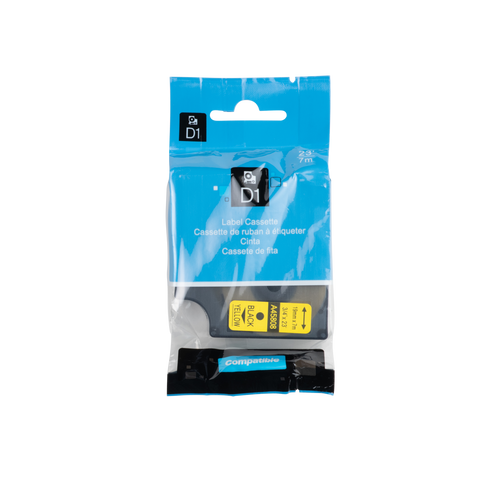 Dymo D1 kompatibles 45809 (S0720890) Klebeband schwarz auf grün 19 mm x 7 m