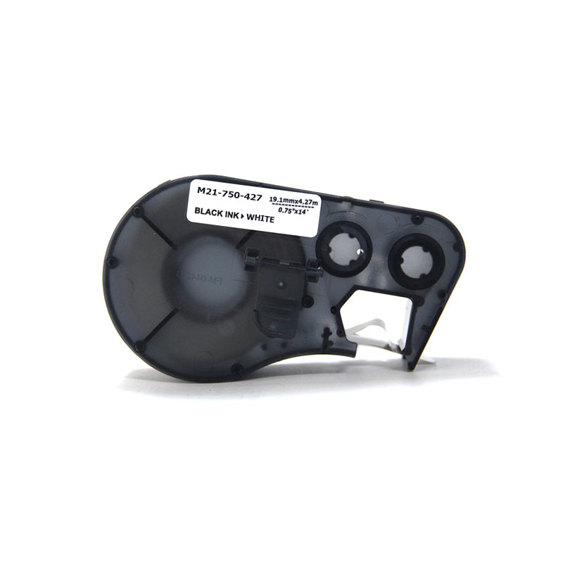 Brady M21-750-427 Klebeband Vinyl schwarz auf weiß 19,1 mm x 4,27 m (kompatibel)