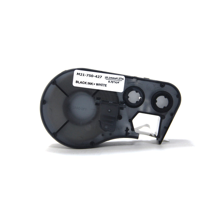 Brady M21-750-427 Klebeband Vinyl schwarz auf weiß 19,1 mm x 4,27 m (kompatibel)