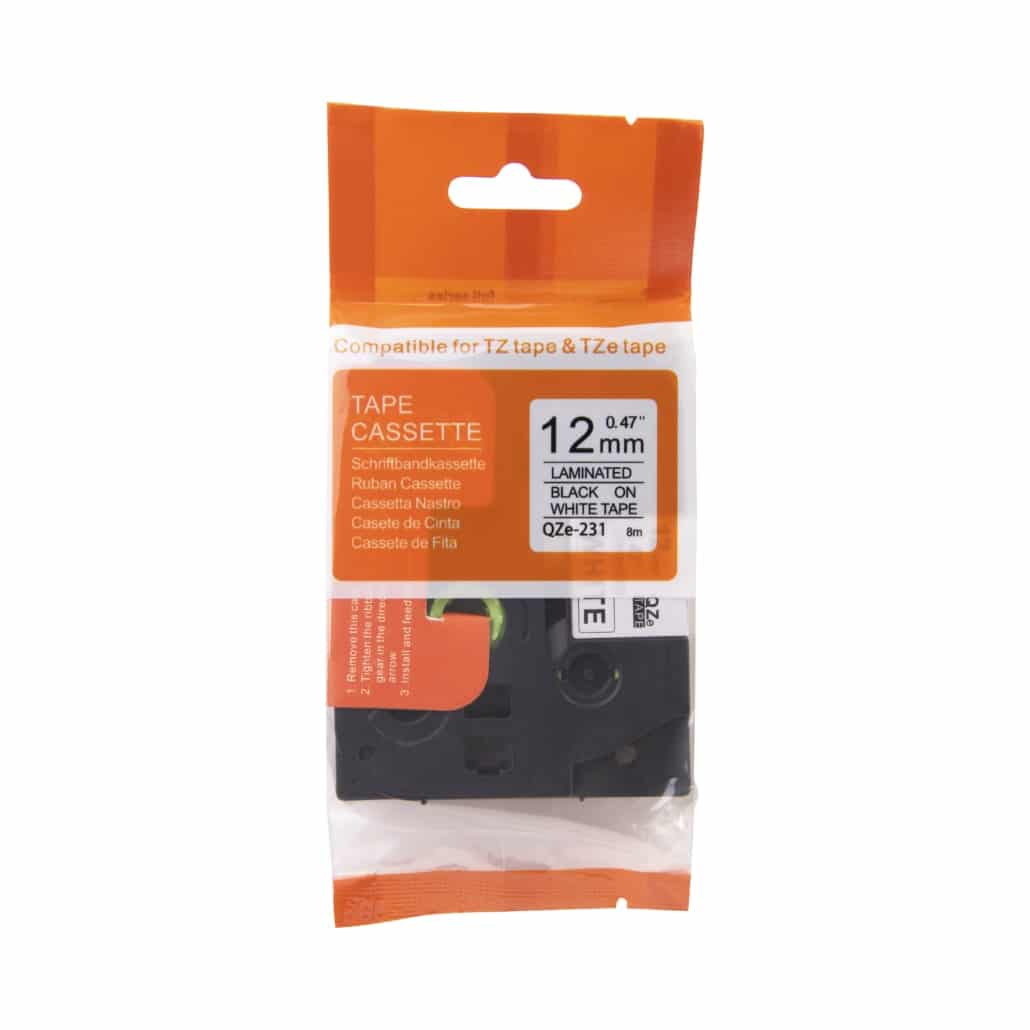 Brother kompatibles TZe-133 Klebeband blau auf transparent 12 mm x 8 m 