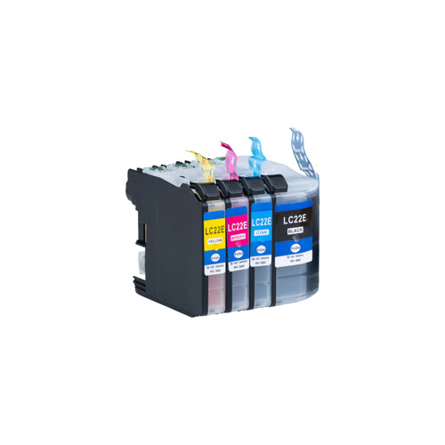 Rabattpaket für Brother LC-22E CMYK-kompatible Tintenpatronen