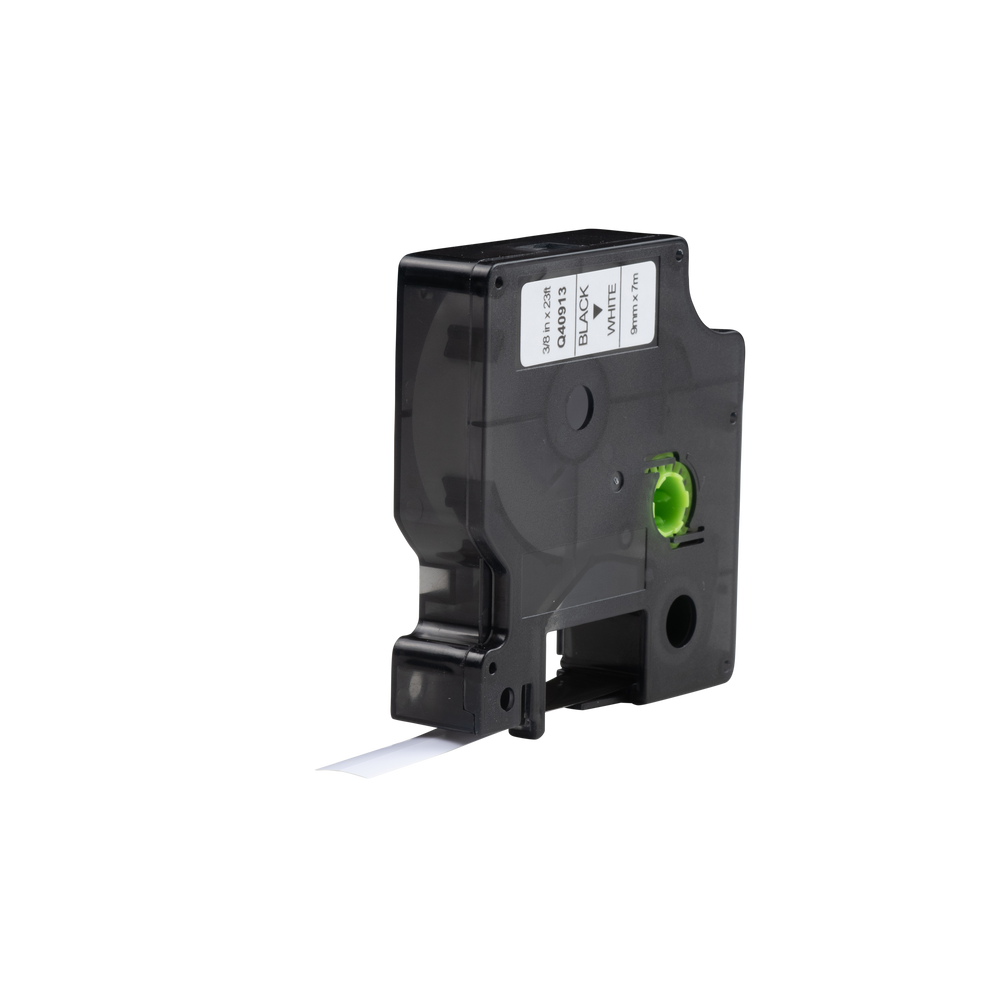 Dymo D1 kompatibles 40913 (S0720680) Klebeband schwarz auf weiß 9 mm x 7 m