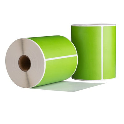 Versandetiketten grün, 102 mm x 150 mm, 280 Etiketten pro Rolle, Kern 25 mm, weiß, Thermal ECO, permanent