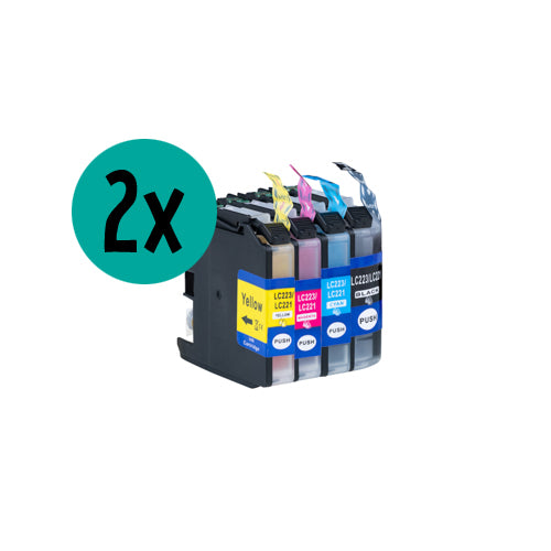 2 x Brother LC-3219 - LC-3217 CMYK-kompatible Tintenpatrone XL-Rabattpaket
