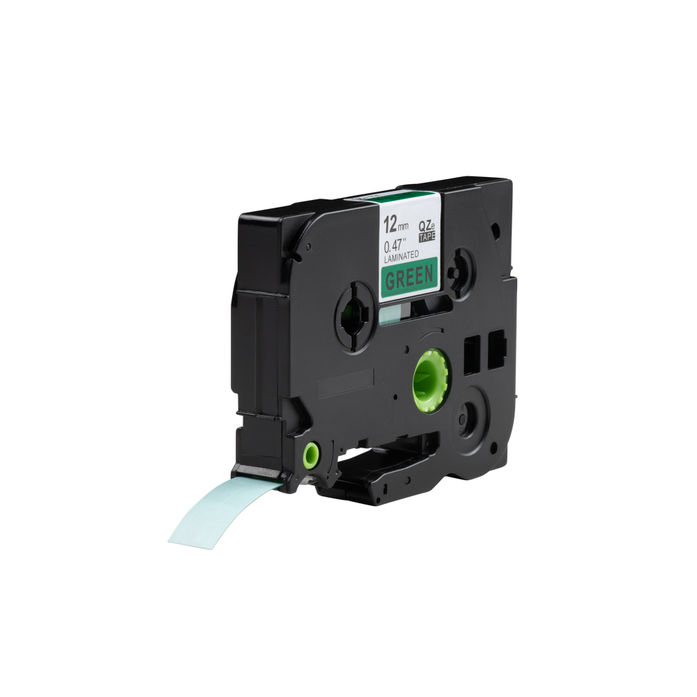 Brother-kompatibles TZE-731-Klebeband, Schwarz auf Grün, 12 mm x 8 m 