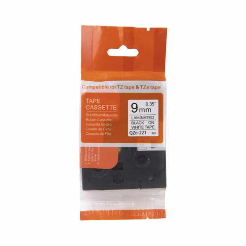 Brother Kompatibles TZe-521 Klebeband schwarz auf blau 9 mm x 8 m